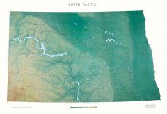 North Dakota Lithograph Map